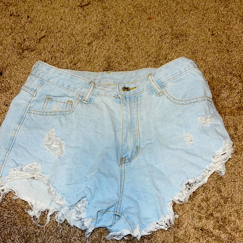SHEIN jean shorts light wash